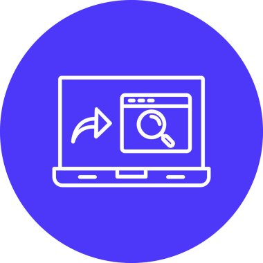 ok simgesi ve vektör illüstrasyonlu dizüstü bilgisayar