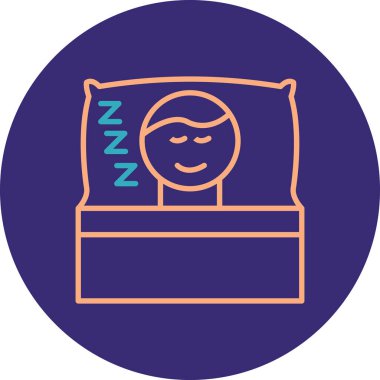 Uyuyan Adam simgesi vektör illüstrasyonu