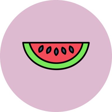 Karpuz simgesi vektör illüstrasyonu