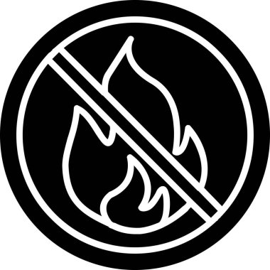 Bir ateş işareti simgesinin vektör çizimi