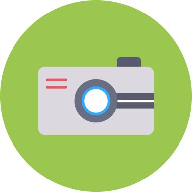 Dijital Kameranın Vektör İllüstrasyonu, Basit Simge