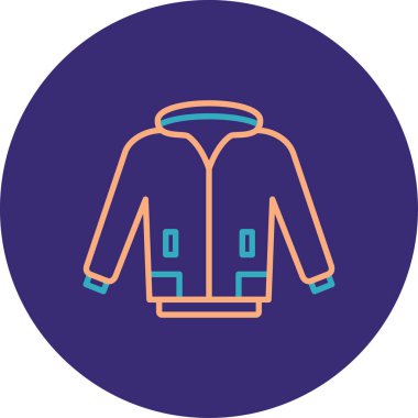 Bir ceket simgesinin vektör illüstrasyonu