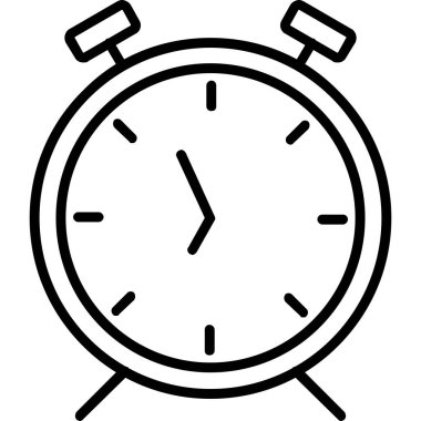 Alarm saat simgesi ana hat vektörü. Alarm saati