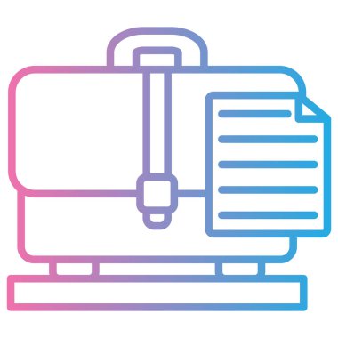 evrak çantası ikonu vektör illüstrasyonu