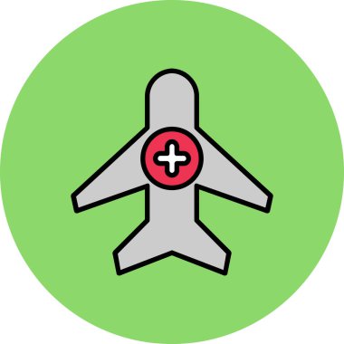 uçak ikonu vektör illüstrasyonu