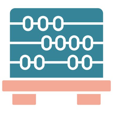 Abaküs. Web simgesi basit illüstrasyon