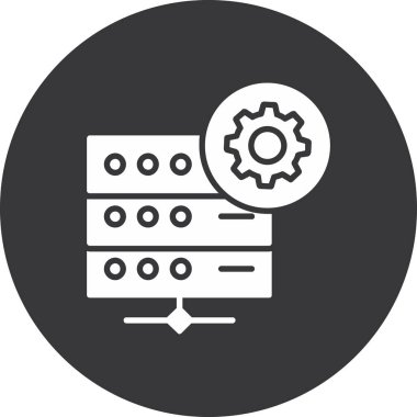 Sunucu Düz Vektör Simgesi