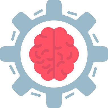 Beyin. Web simgesi basit illüstrasyon