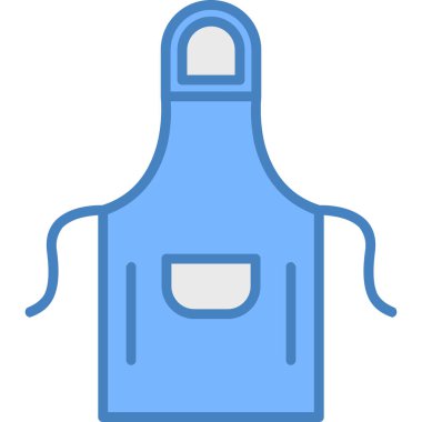 önlük pişirme simgesi düz stil