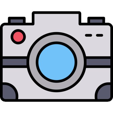 kamera simgesi vektör illüstrasyonu