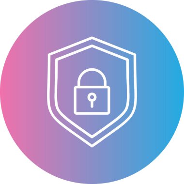 Kilit simgesinin vektör illüstrasyonu