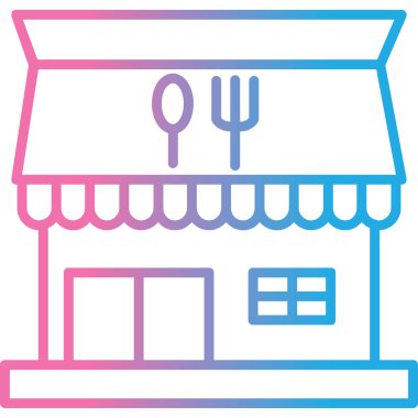 bina dükkânı simgesi, vektör illüstrasyonu