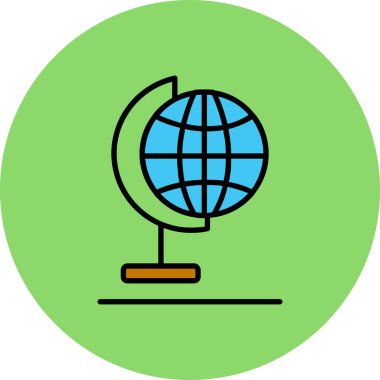 Küre. Web simgesi basit illüstrasyon