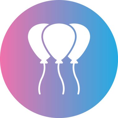 Balon. Web simgesi basit illüstrasyon