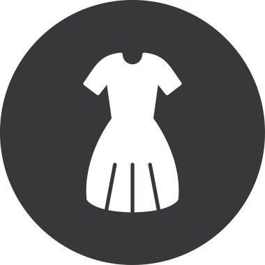 Düz biçimli elbise simgesi çizimi arkaplanda izole.