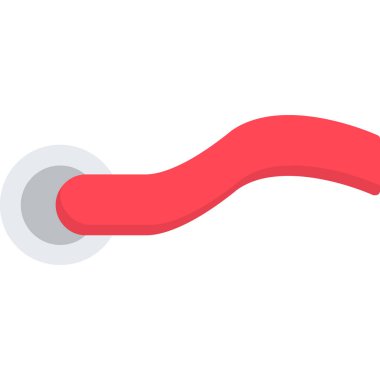 Kırmızı kurdeleli tıbbi termometrenin modern vektör çizimi