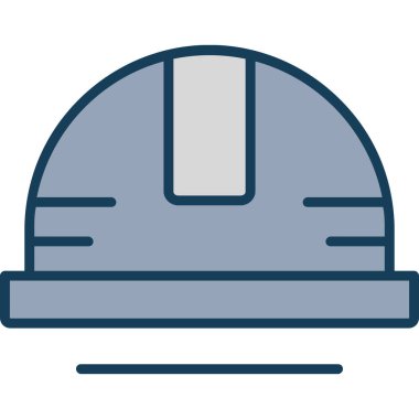 Kask simgesi vektör illüstrasyonu