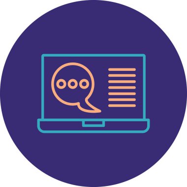 Bilgisayar. Web simgesi basit illüstrasyon