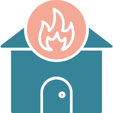 İtfaiye. Web simgesi basit illüstrasyon