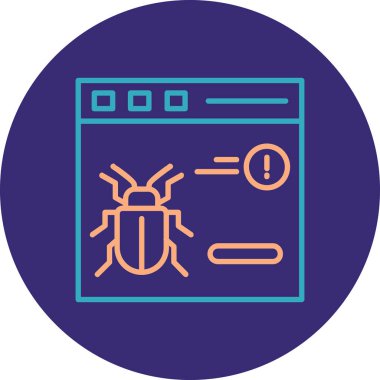 Böcek. Web simgesi basit illüstrasyon