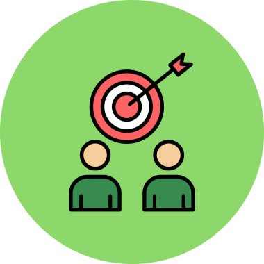 hedef vektör renk simgesi