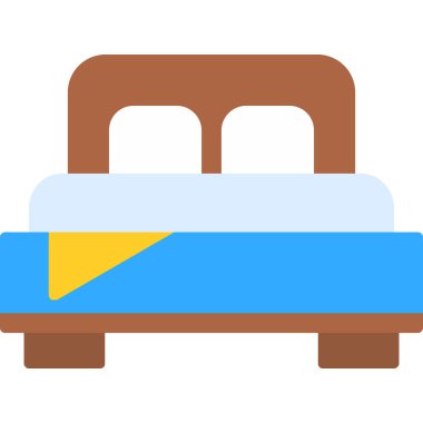 Otelde. Web simgesi basit illüstrasyon