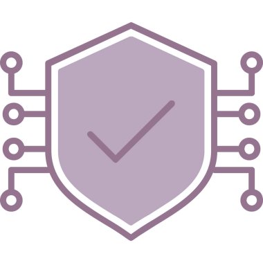 kalkan ikon vektör illüstrasyonu