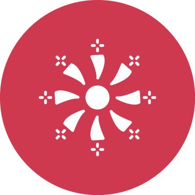 Yılbaşı kar tanesi simgesi, vektör tasarımı illüstrasyonu