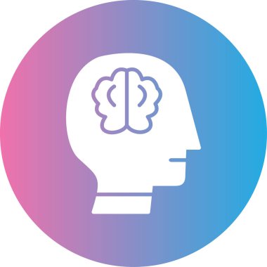 Beyin. Web simgesi basit illüstrasyon