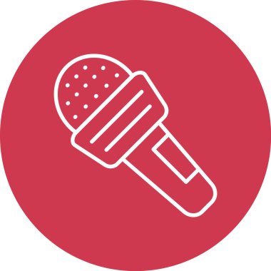 Mikrofon simgesinin vektör illüstrasyonu