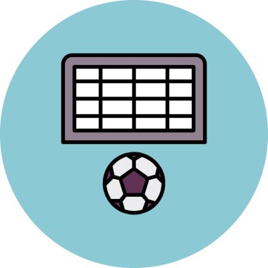 futbol ikonu vektör illüstrasyonu