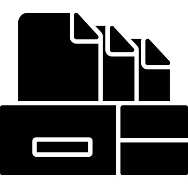 Dosyaların Vektör İllüstrasyonu, Basit Simge