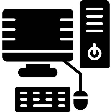 Bilgisayar ağı. Web simgesi vektör illüstrasyonu