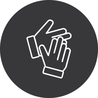 Moda biçimi izole edilmiş arka planda el hareketi simgesi