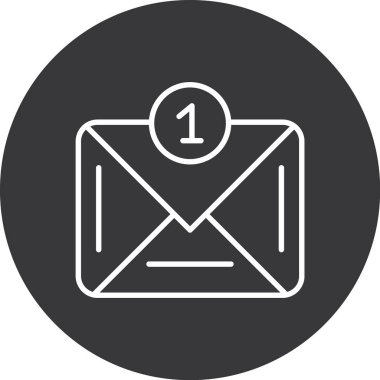 posta simgesi. Web için basit e- posta vektör simgesi çizimi