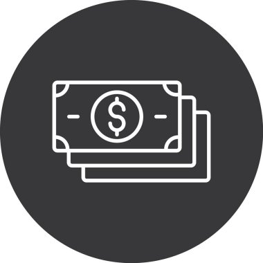 Para için. Web simgesi basit illüstrasyon