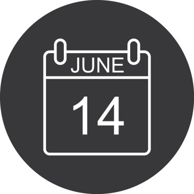 Takvim simgesi, vektör çizimi