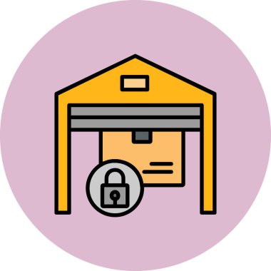 Güvenli kutu. Basit illüstrasyon