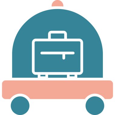 Bagaj web simgesi vektör illüstrasyonu