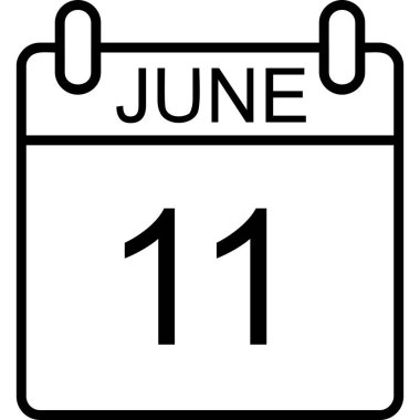 Takvim simgesi, vektör çizimi