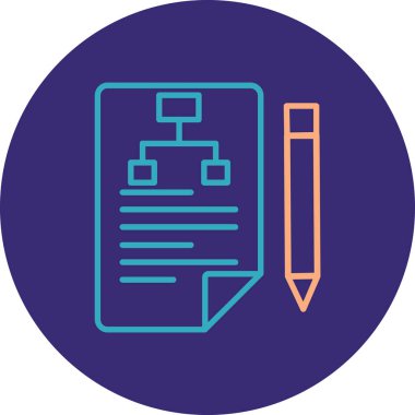 Belge simgesinin vektör illüstrasyonu