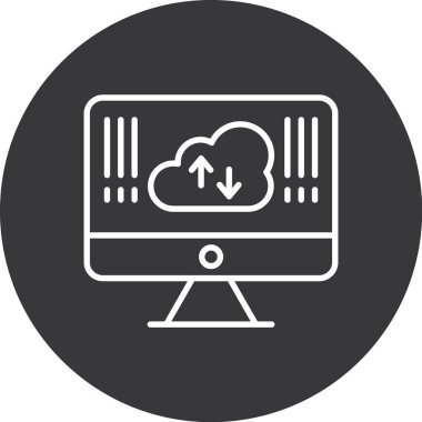 Moda biçimi izole edilmiş arkaplanda bulut hesaplama simgesi