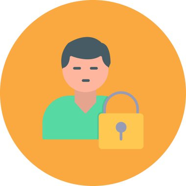 düz vektör simgesini kilitle