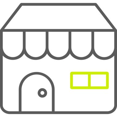 dükkan simgesi, illüstrasyon, beyaz arkaplan üzerindeki vektör