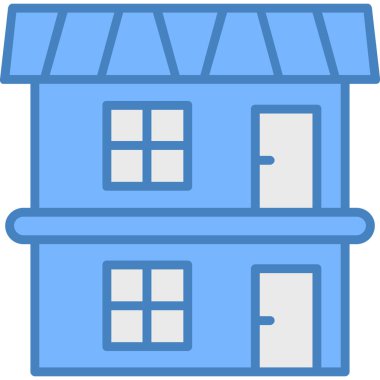 ev binası ikon vektör illüstrasyonu