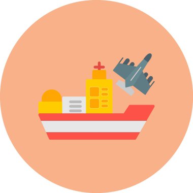 kargo gemisi. Web simgesi basit illüstrasyon