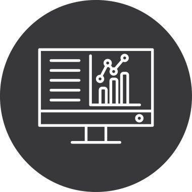 Veri analizi vektör satırı simgesi,