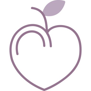 elma meyvesi taze ikon vektör ilüstrasyonu