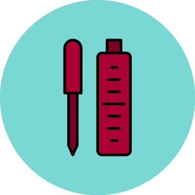 Kalem. Web simgesi basit illüstrasyon