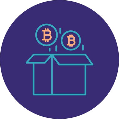 bitcoin. Web simgesi basit illüstrasyon